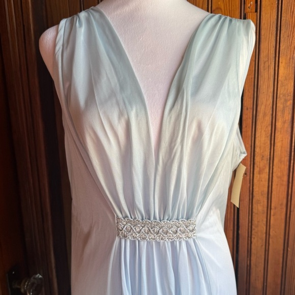 NWOT Vintage Baby Blue Sheer Nightgown Size XL/1X 1960s/1970s - Picture 2 of 9